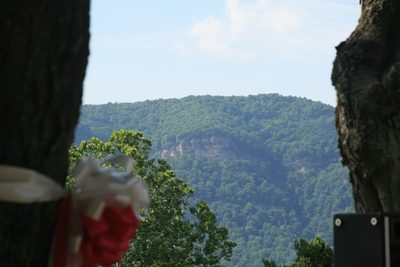 Looking out onto the mountains (Blue Ridge, still?) to the west.